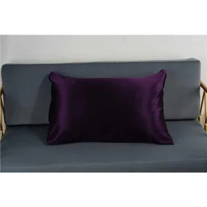 30 Momme silk pillowcase - queen - hidden zip - Deep Purple