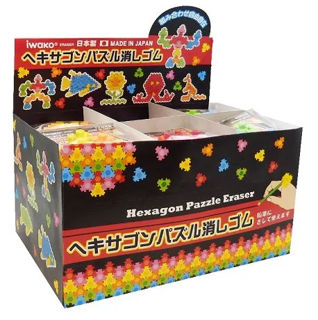 380251 IWAKO HEXAGON PUZZLE ERASERS-DISCONTINUED