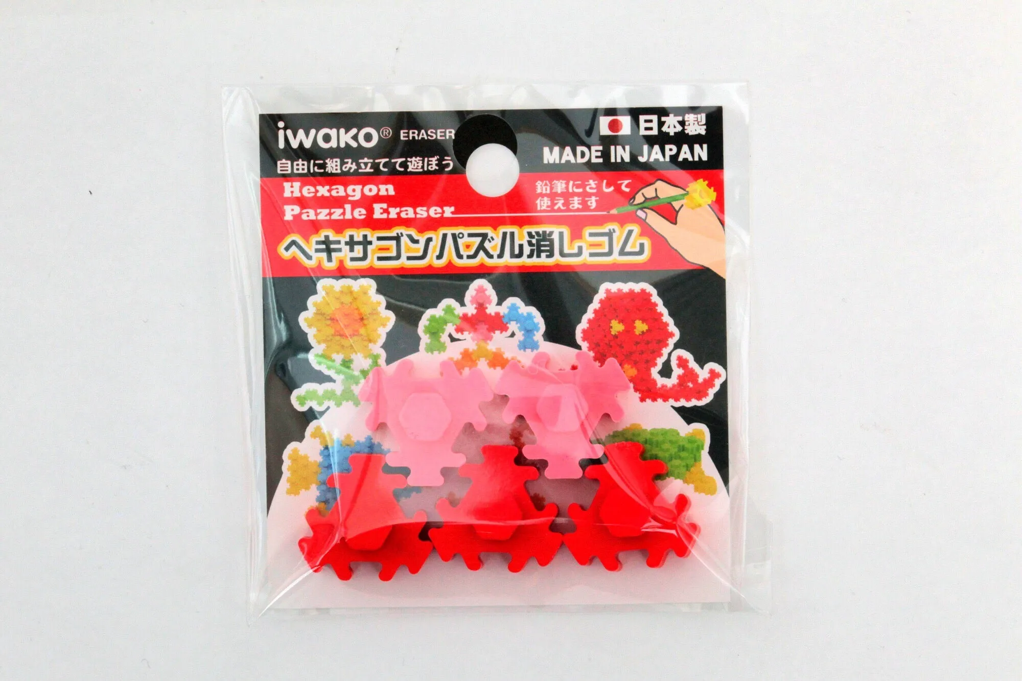 380251 IWAKO HEXAGON PUZZLE ERASERS-DISCONTINUED