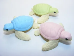 382511 IWAKO TURTLE ERASERS-3 COLORS-30