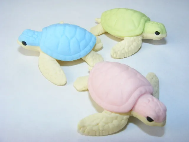 382511 IWAKO TURTLE ERASERS-3 COLORS-30