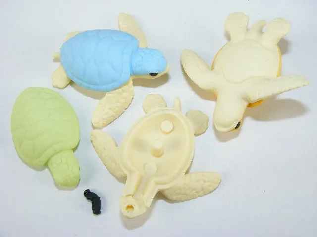 382511 IWAKO TURTLE ERASERS-3 COLORS-30