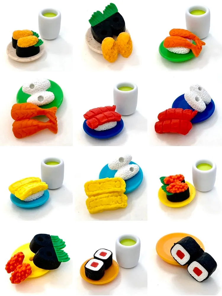 382621 IWAKO SUSHI-GO-ROUND ERASERS-30