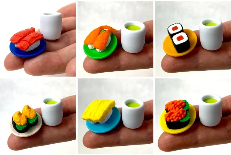 382621 IWAKO SUSHI-GO-ROUND ERASERS-30