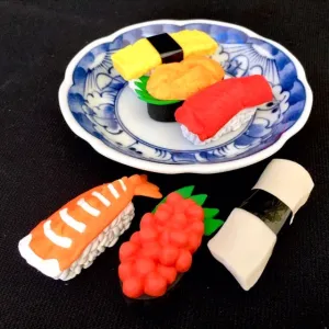 38366 IWAKO SUSHI TRIPLE IWAKO PUZZLE ERASER PACK-12