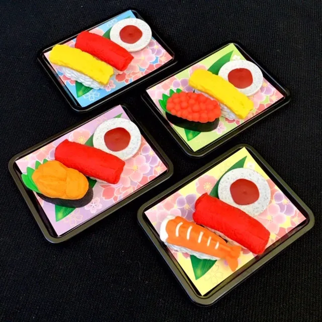 38369 IWAKO SUSHI TRIPLE ERASERS-12