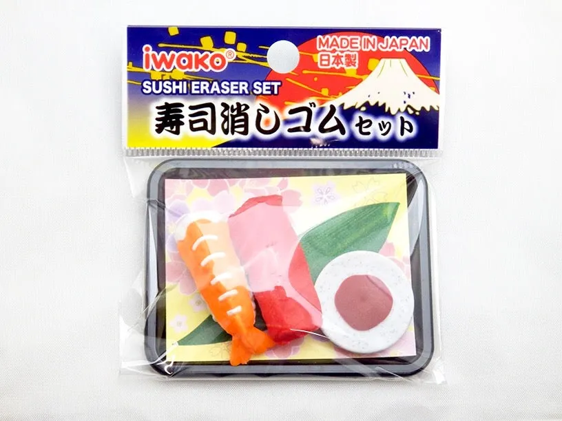 38369 IWAKO SUSHI TRIPLE ERASERS-12