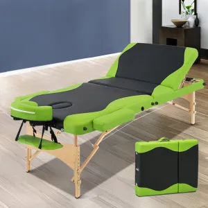 Adjustable Wooden Portable Massage Table, 3 Fold, 70cm - Zenses