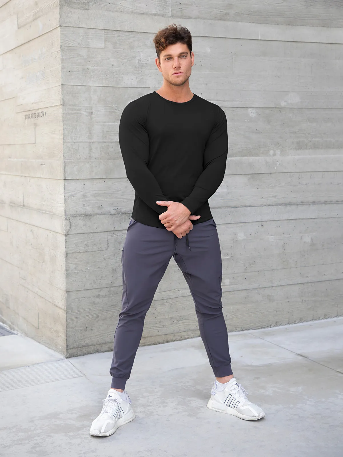 All Day Elite Curve-Hem Tee Long Sleeve