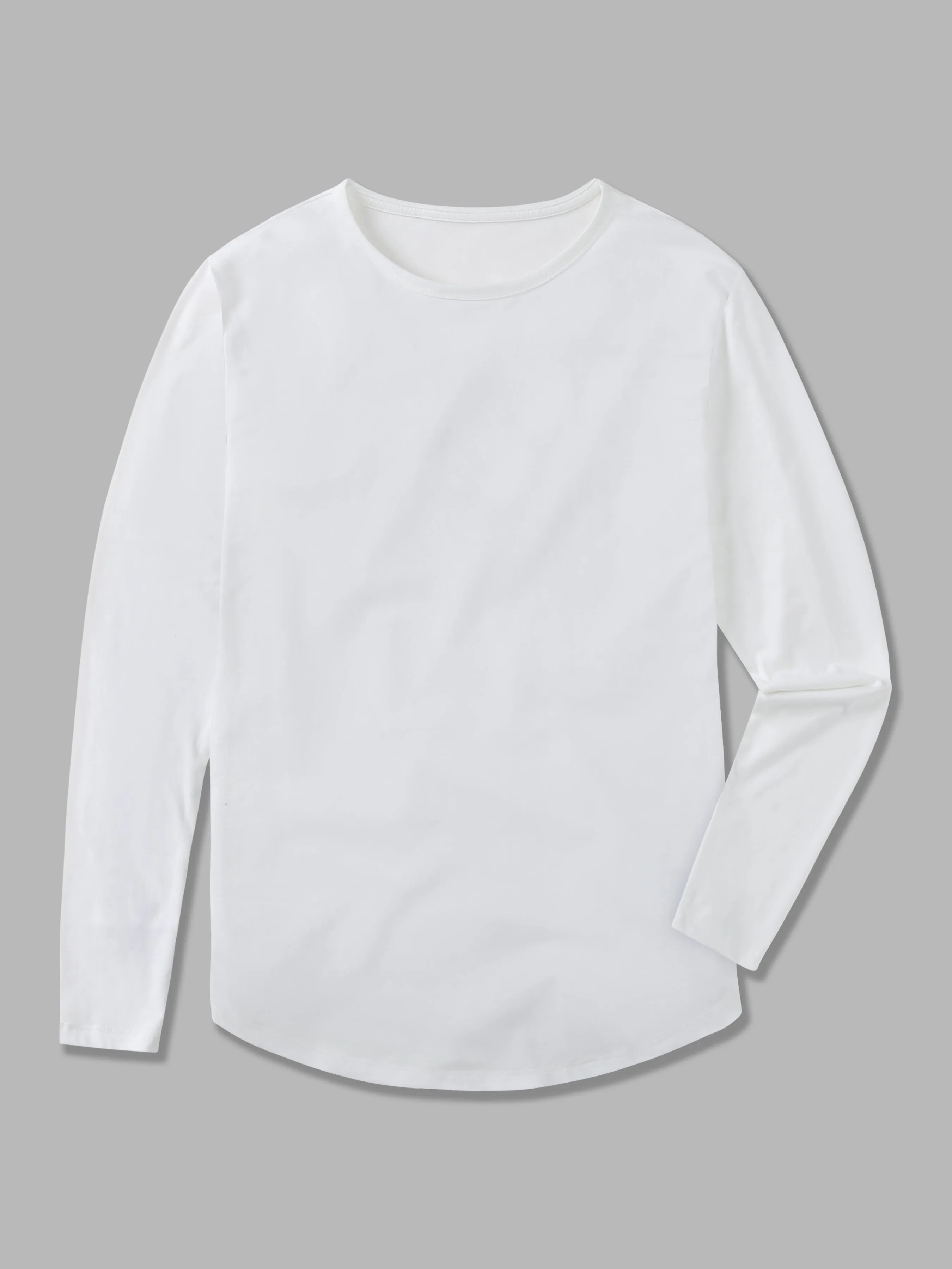 All Day Elite Curve-Hem Tee Long Sleeve