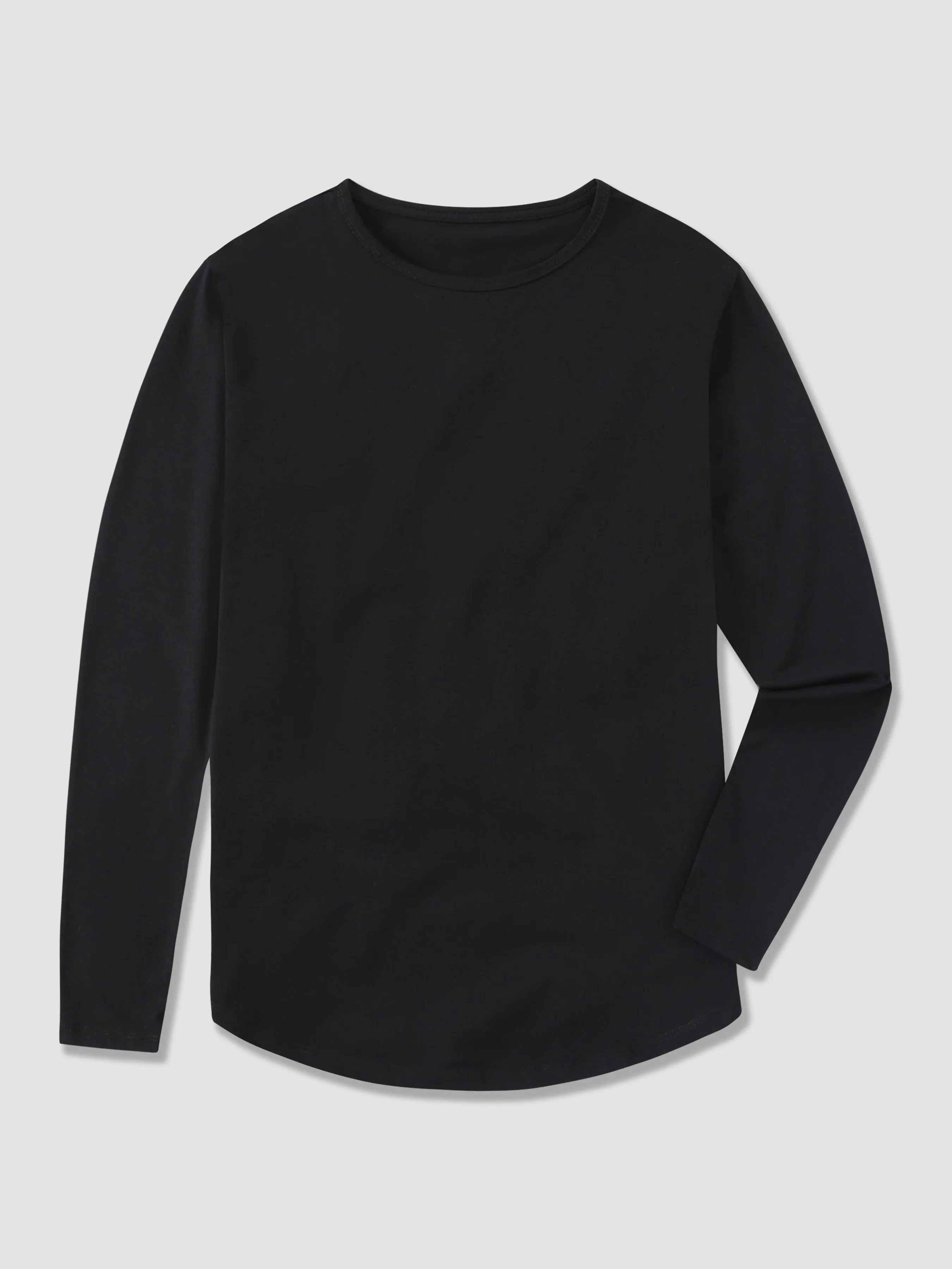 All Day Elite Curve-Hem Tee Long Sleeve