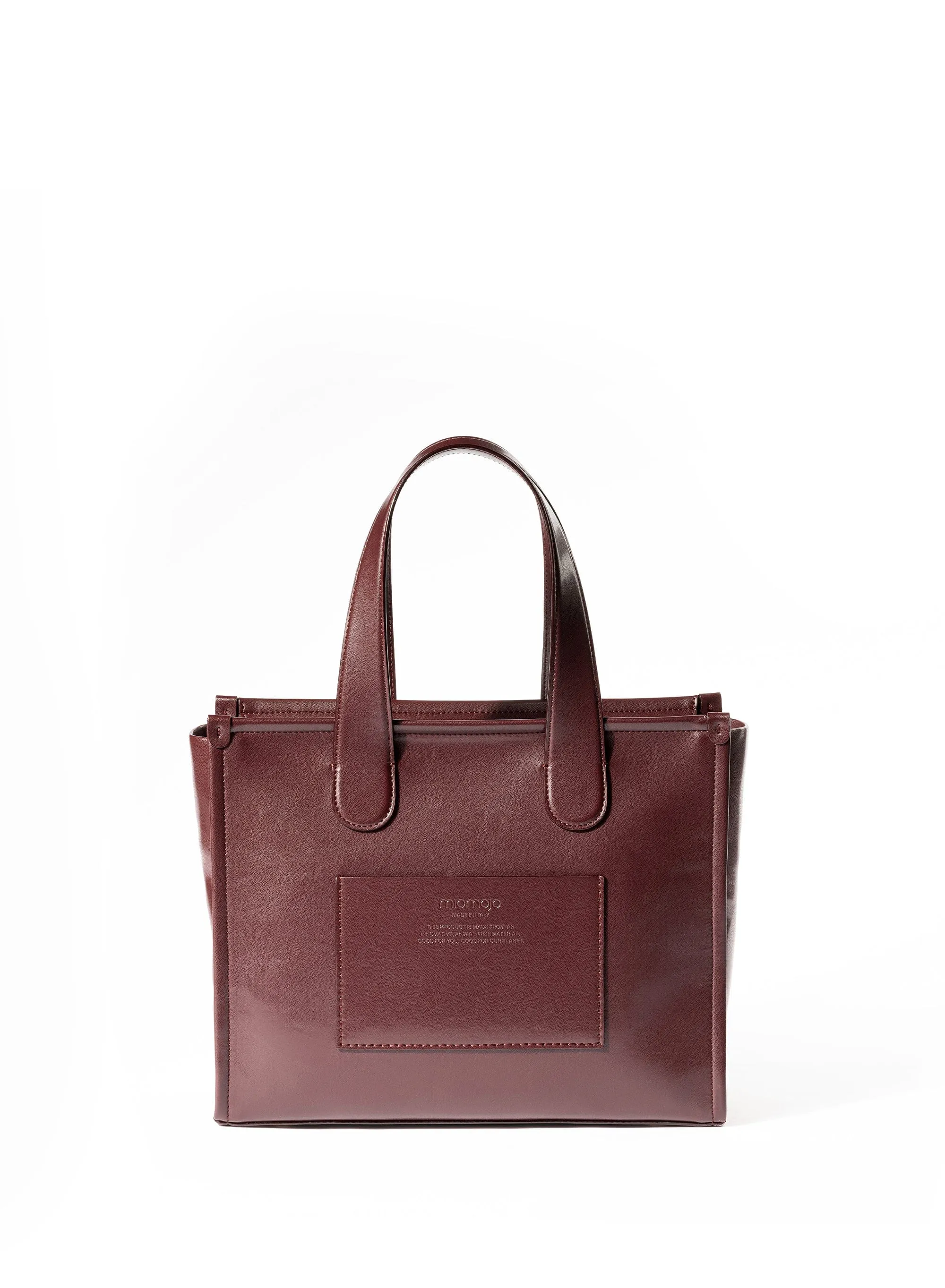 Alma L Apple Leather Vegan Tote Bag | Plum