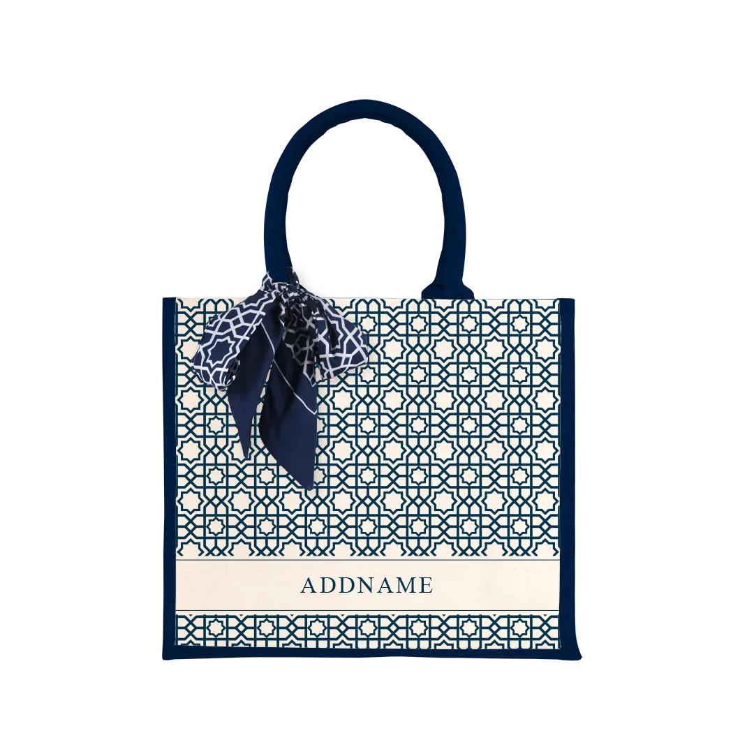 Annas Series - Prussian Blue Jute Bags