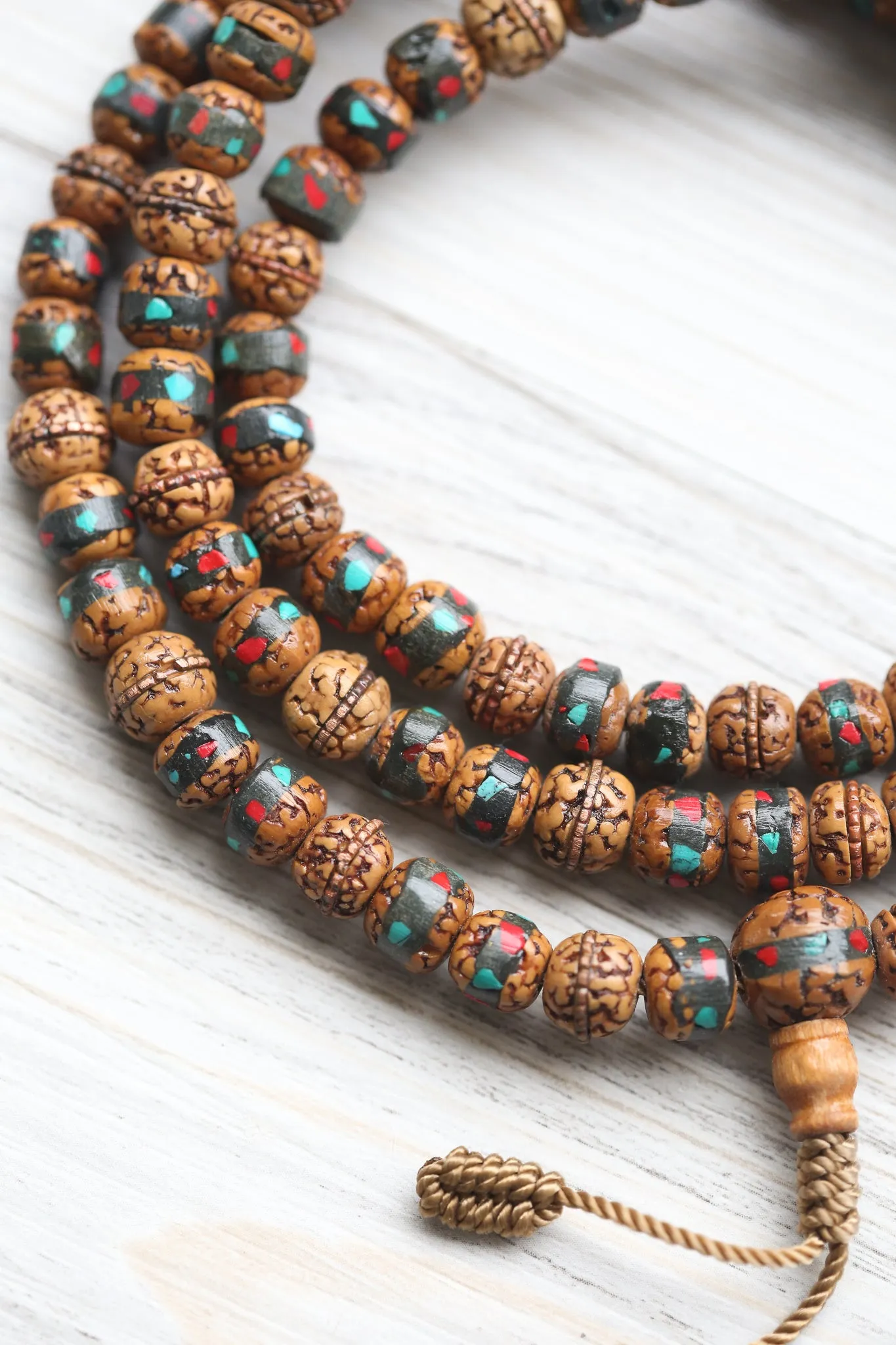 Art & Heritage Inlaid Rudraksha Mala Set