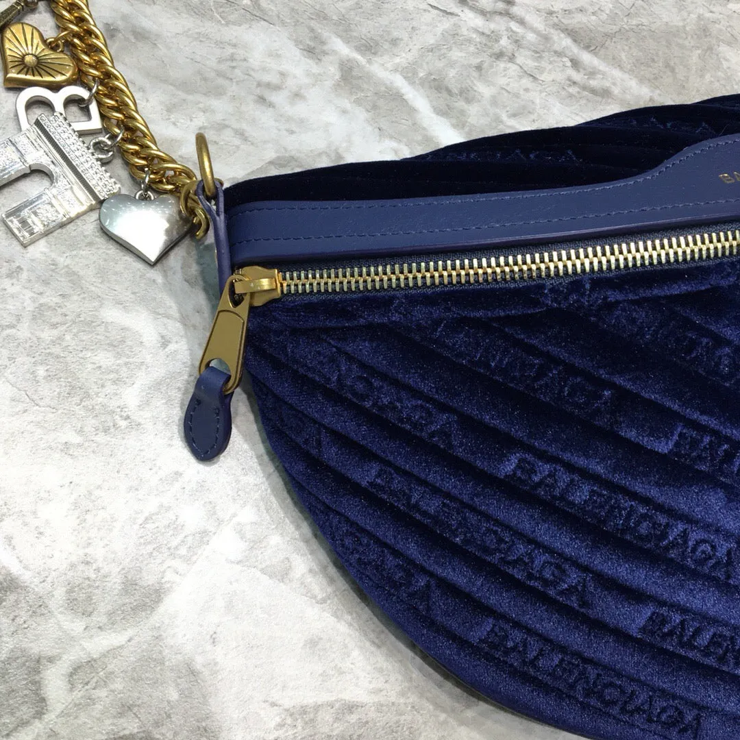 Balen Souvenir XXS Belt Bag In Dark Blue, For Women,  Bags 11.8in/30cm