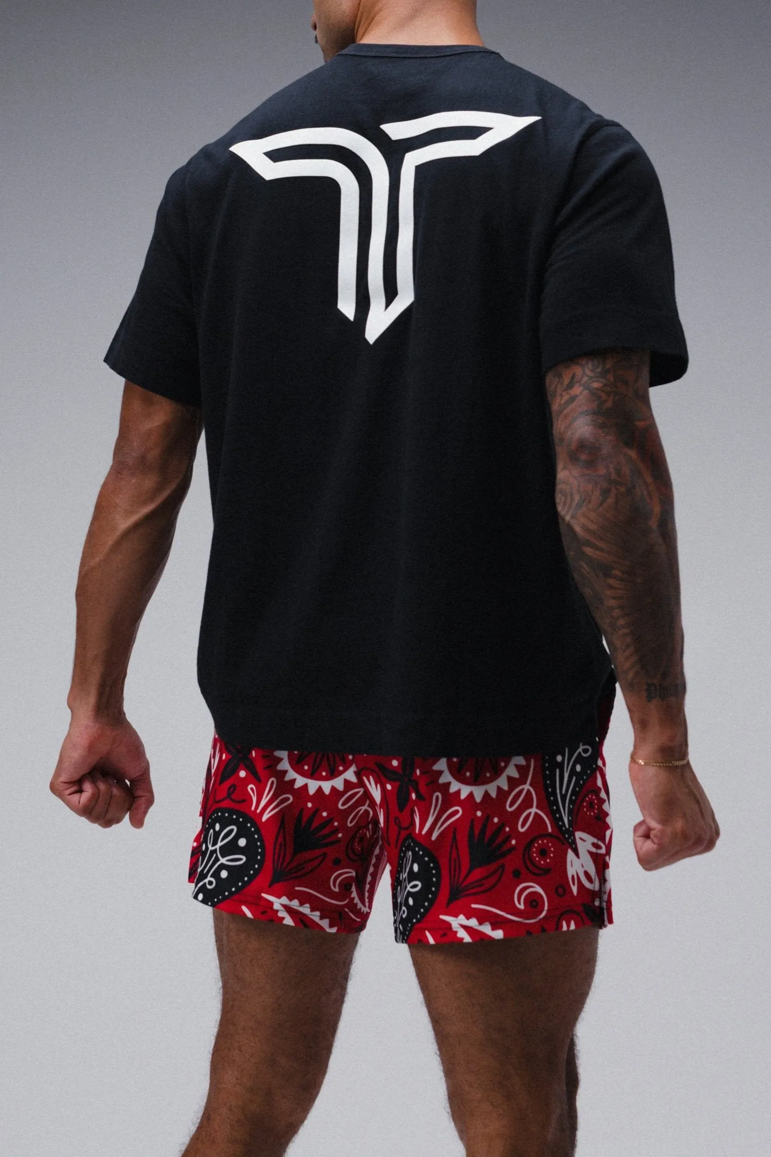 Bandana Gym Shorts (5” & 7" Inseam) - Red