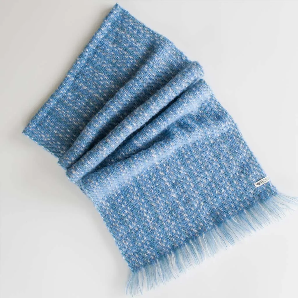 Blue Azure Handwoven Mohair Wrap