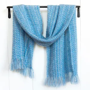 Blue Azure Handwoven Mohair Wrap