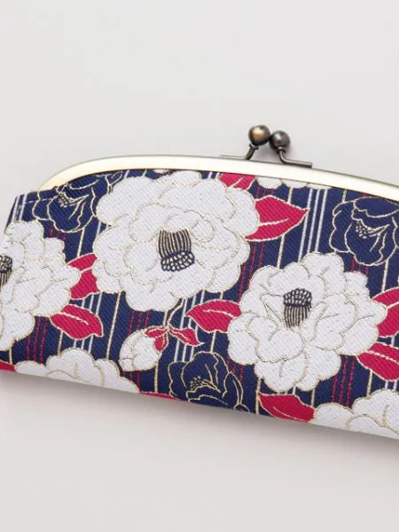 Camellia Stripe GAMAGUCHI Long Wallet