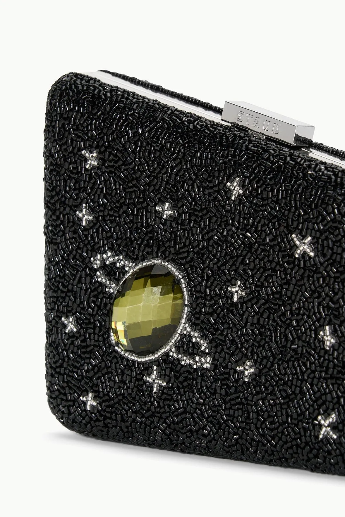 CARMELLA BEADED CLUTCH | BLACK CELESTIAL