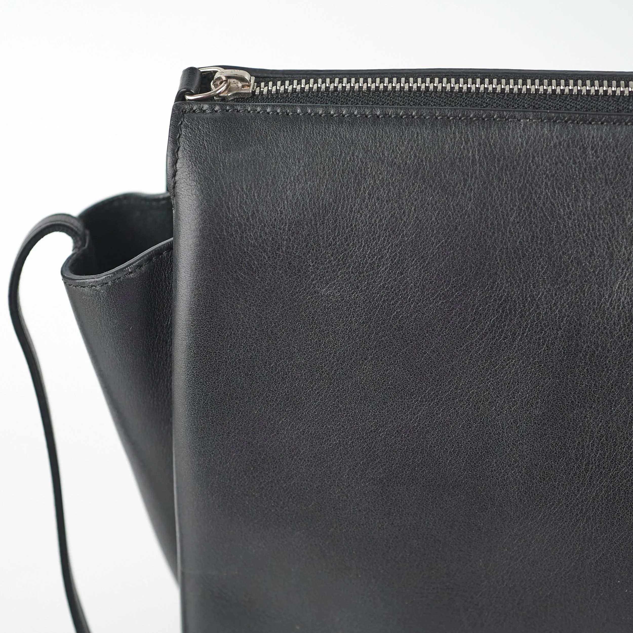 Celine TriFold Clutch On Chain Black Leather