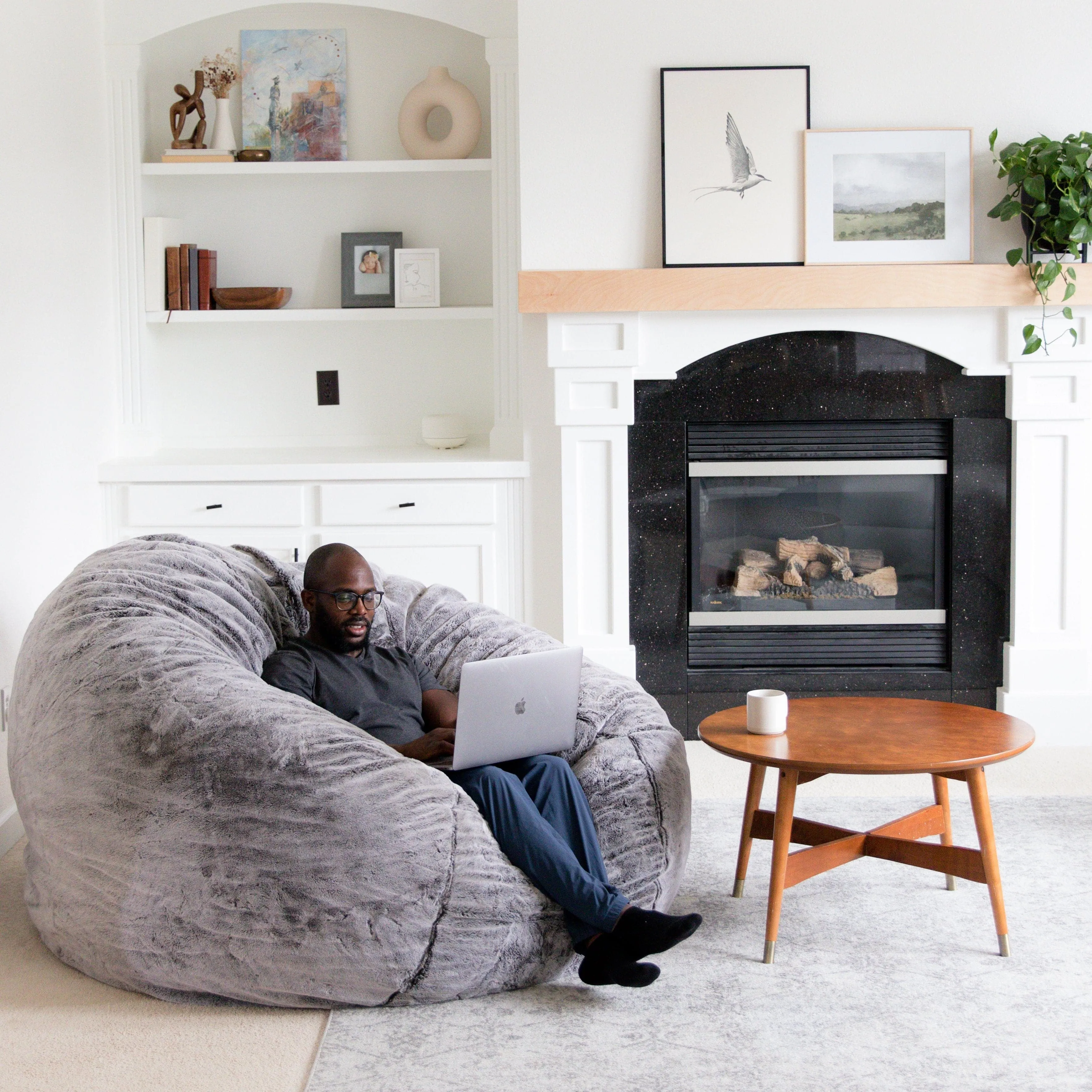 Chinchilla Giant Bean Bag Chair