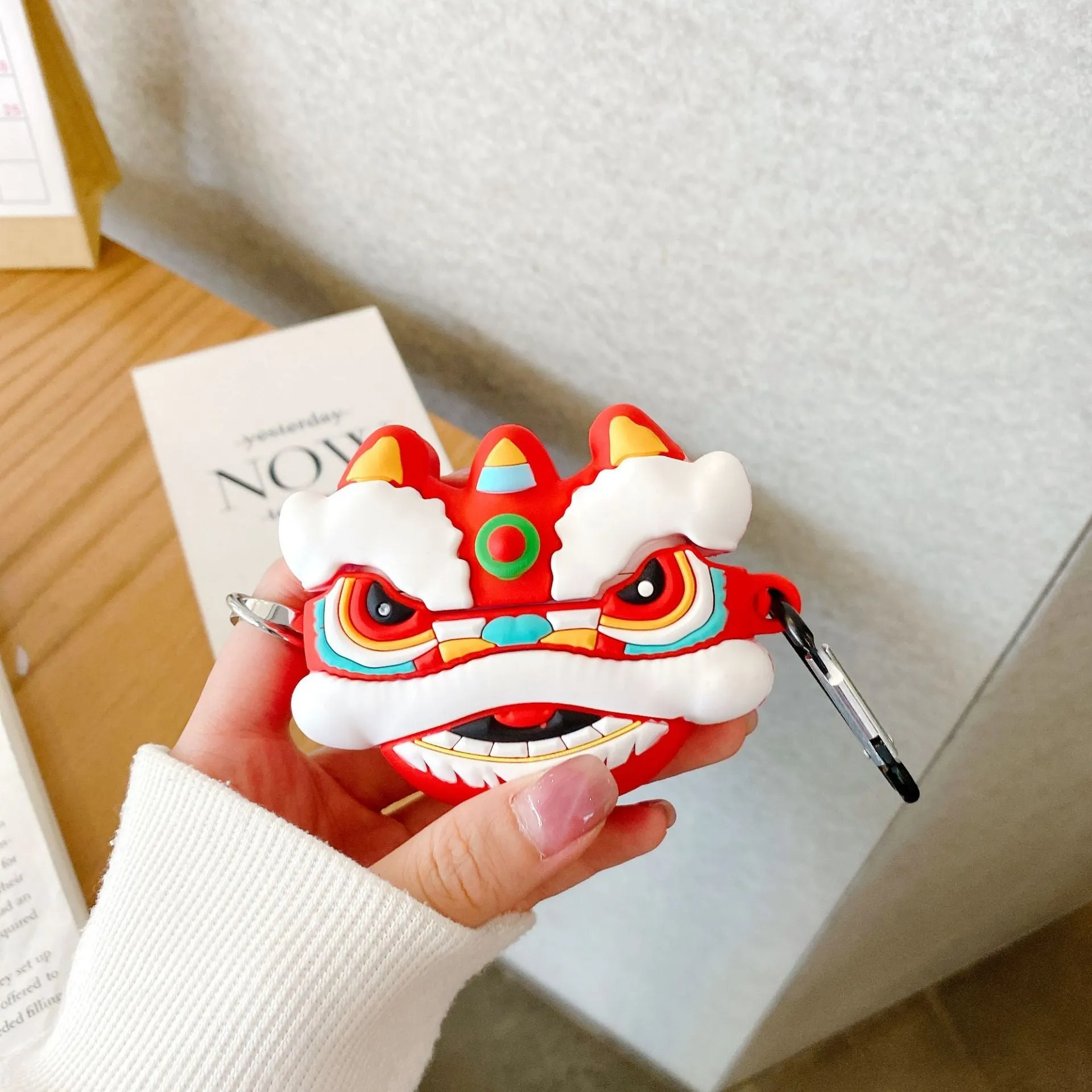 Chinese Lion Dance AirPods Case Silicone Earphone Case Earphone Protective Cover