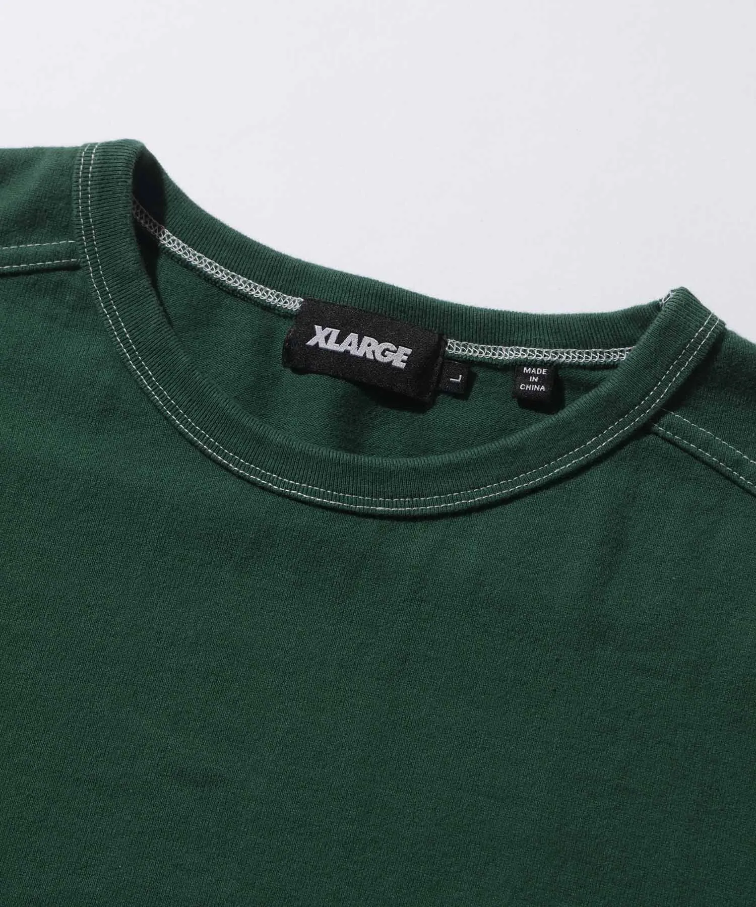 CONTRAST STITCH L/S TEE