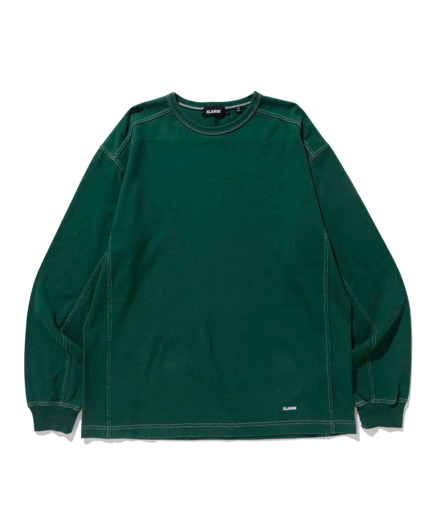 CONTRAST STITCH L/S TEE