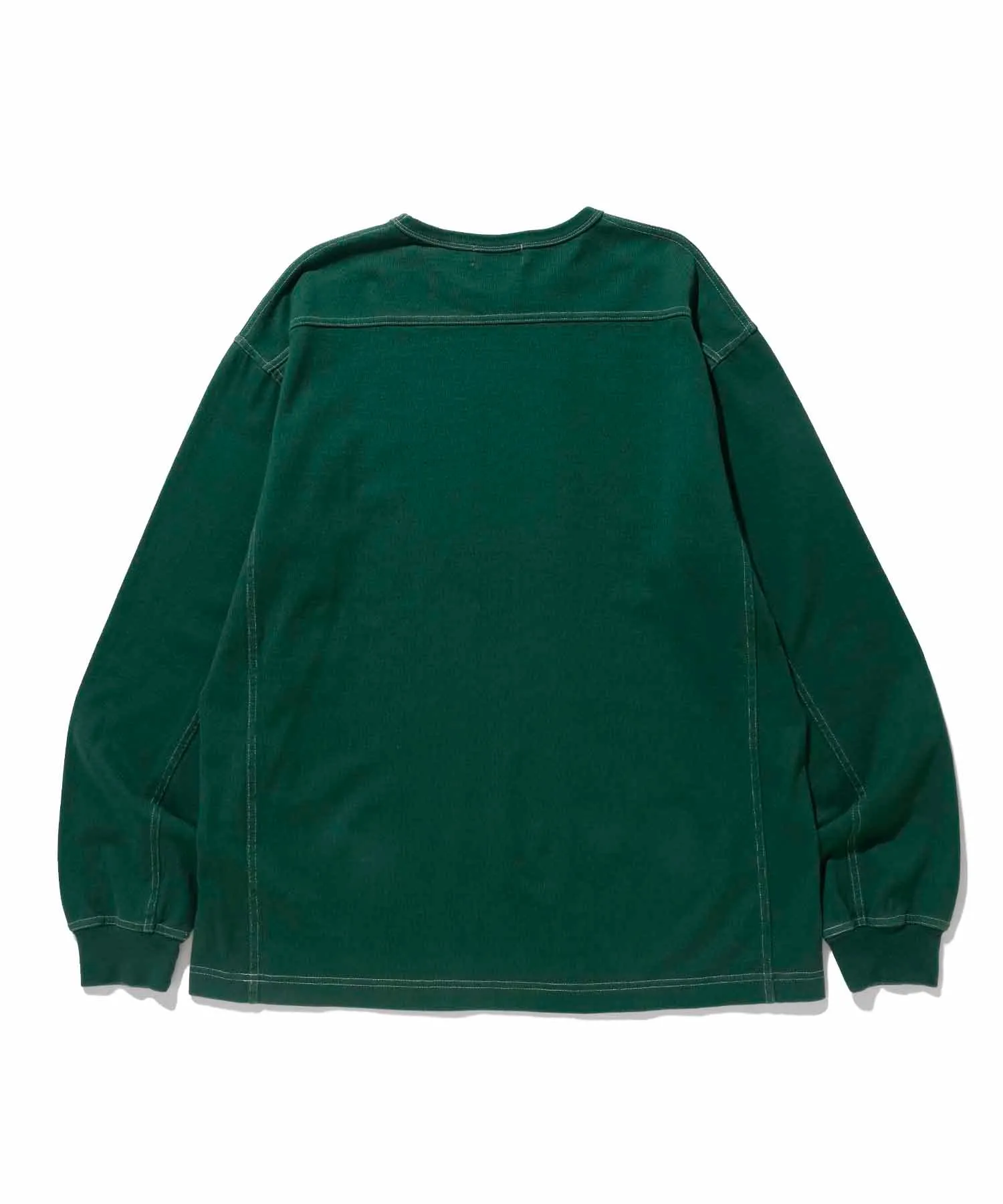 CONTRAST STITCH L/S TEE