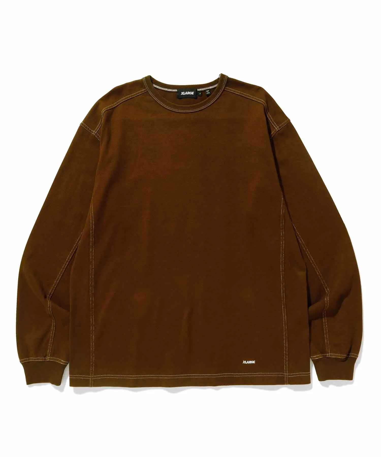 CONTRAST STITCH L/S TEE