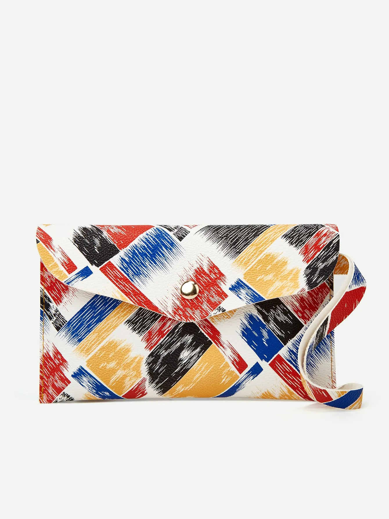 Cow Pattern Flap Clutch Bag