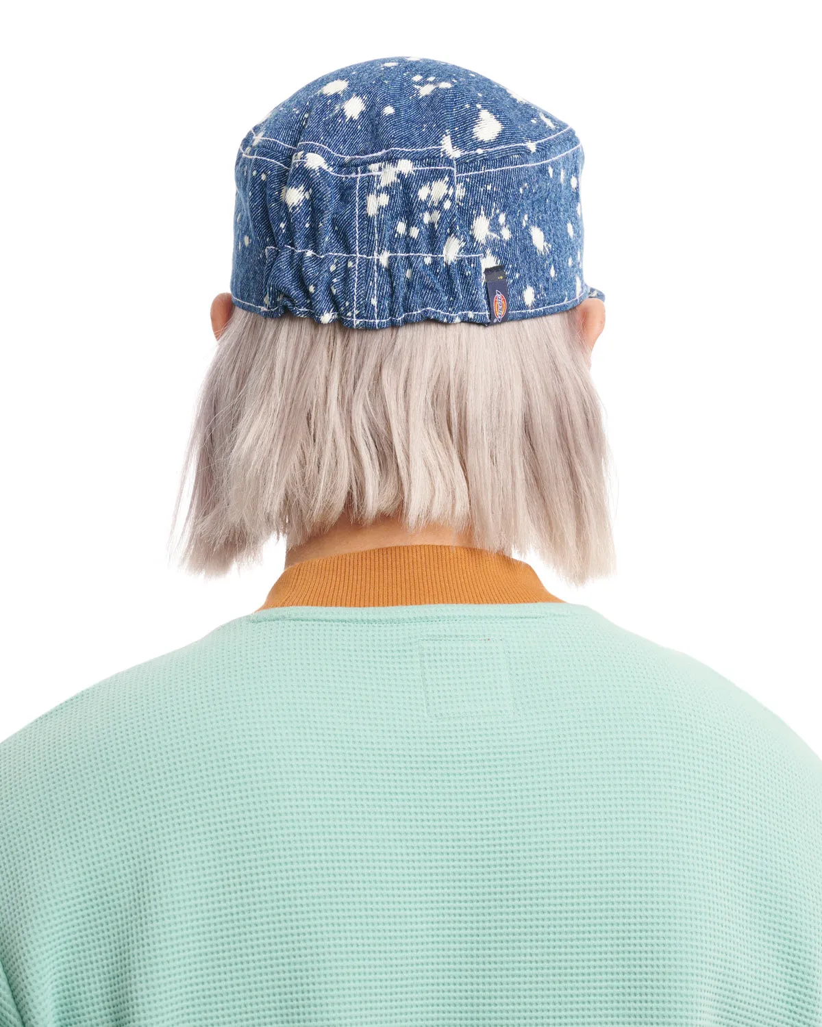 Dickies Embroidered Painters Cap - Bleach Dyed Denim