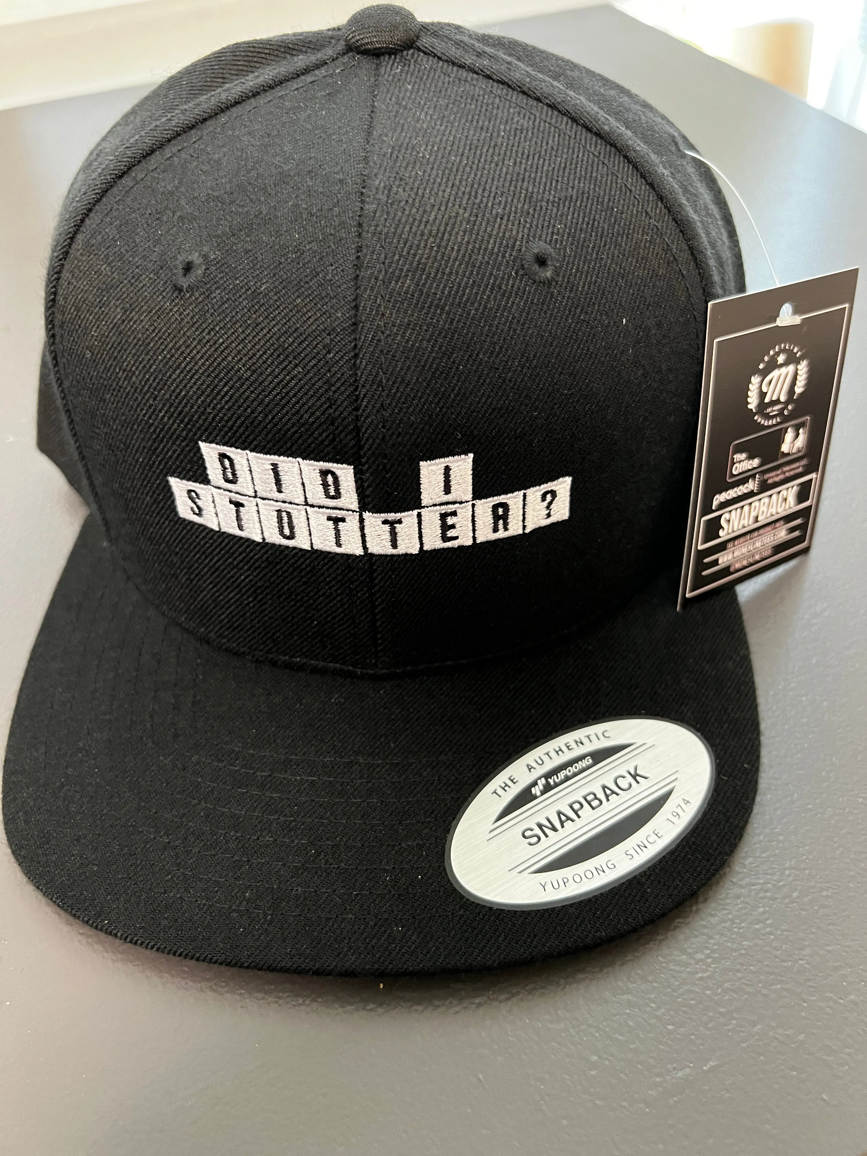 Did I Stutter - Premium Snapback Hat Black