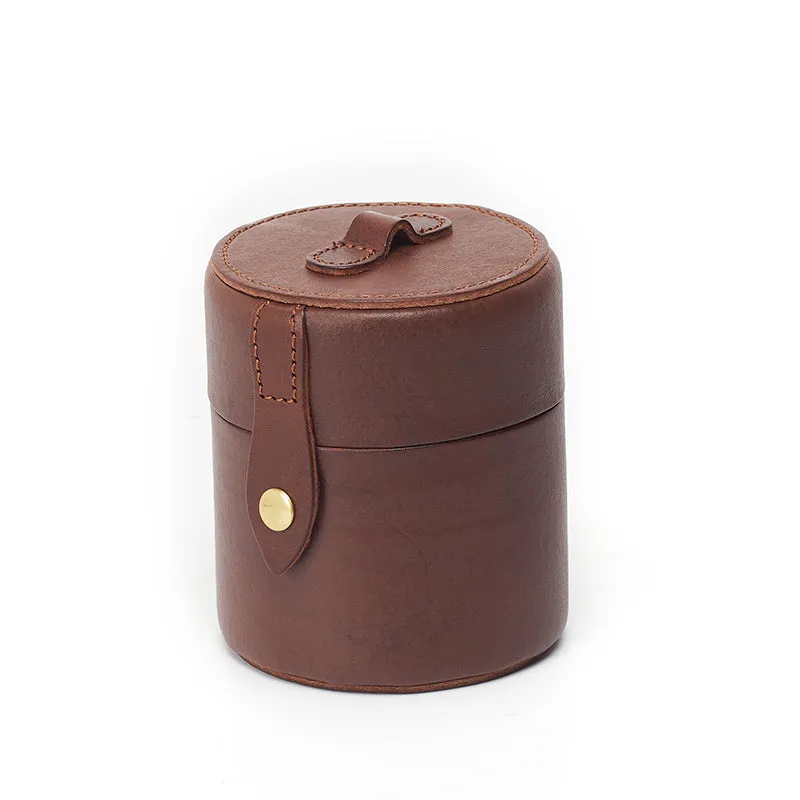 Dwarves Leather Handmade Personalized Creative Mini Cylinder Bag