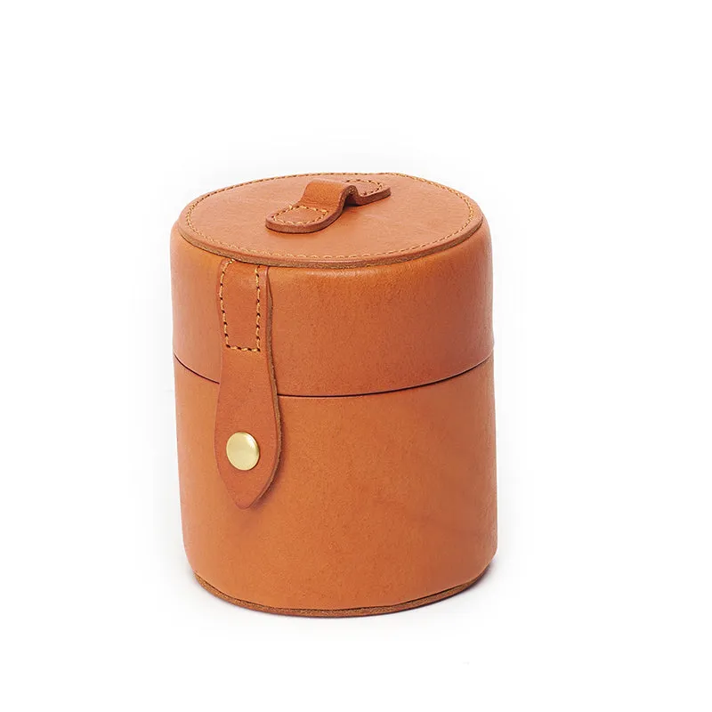 Dwarves Leather Handmade Personalized Creative Mini Cylinder Bag