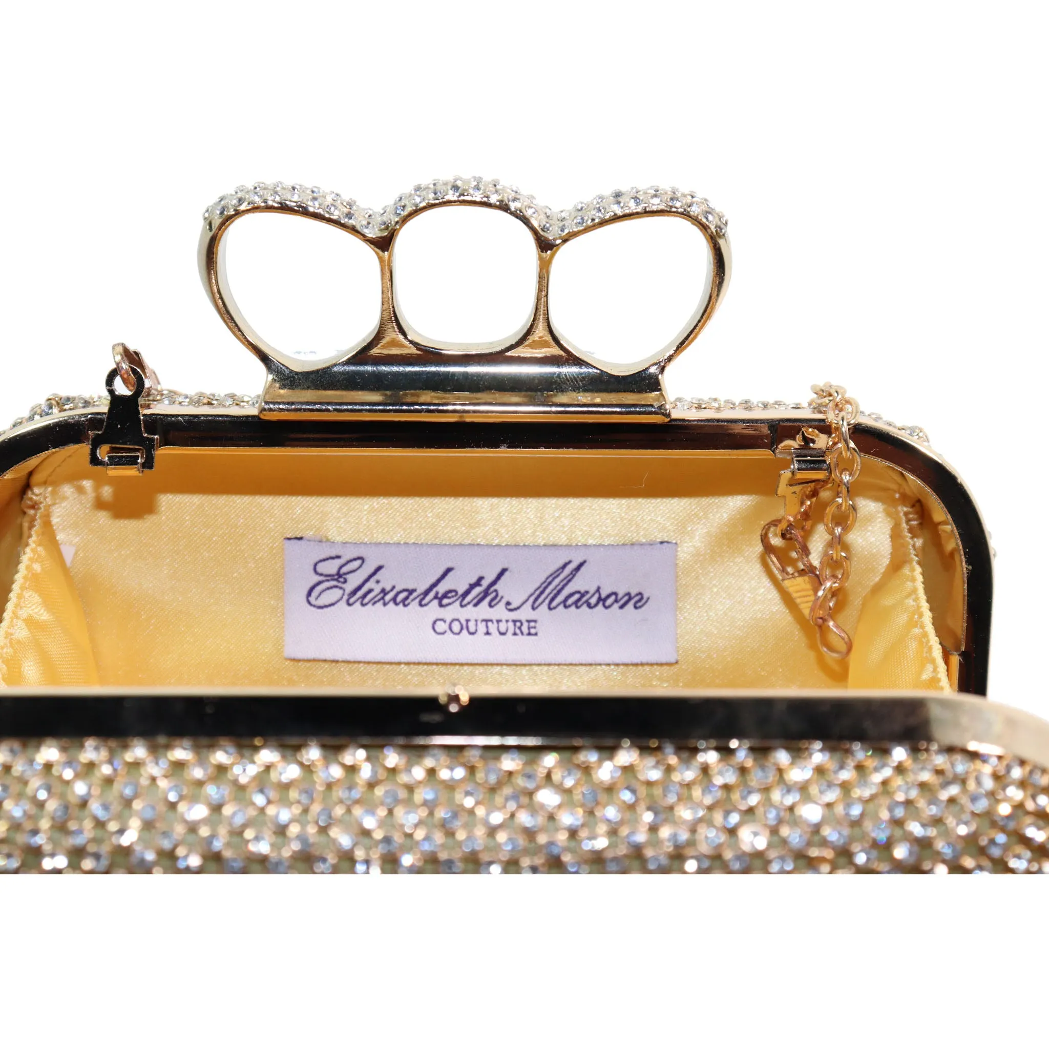 Elizabeth Mason Couture Rhinestone Knuckle Clutch