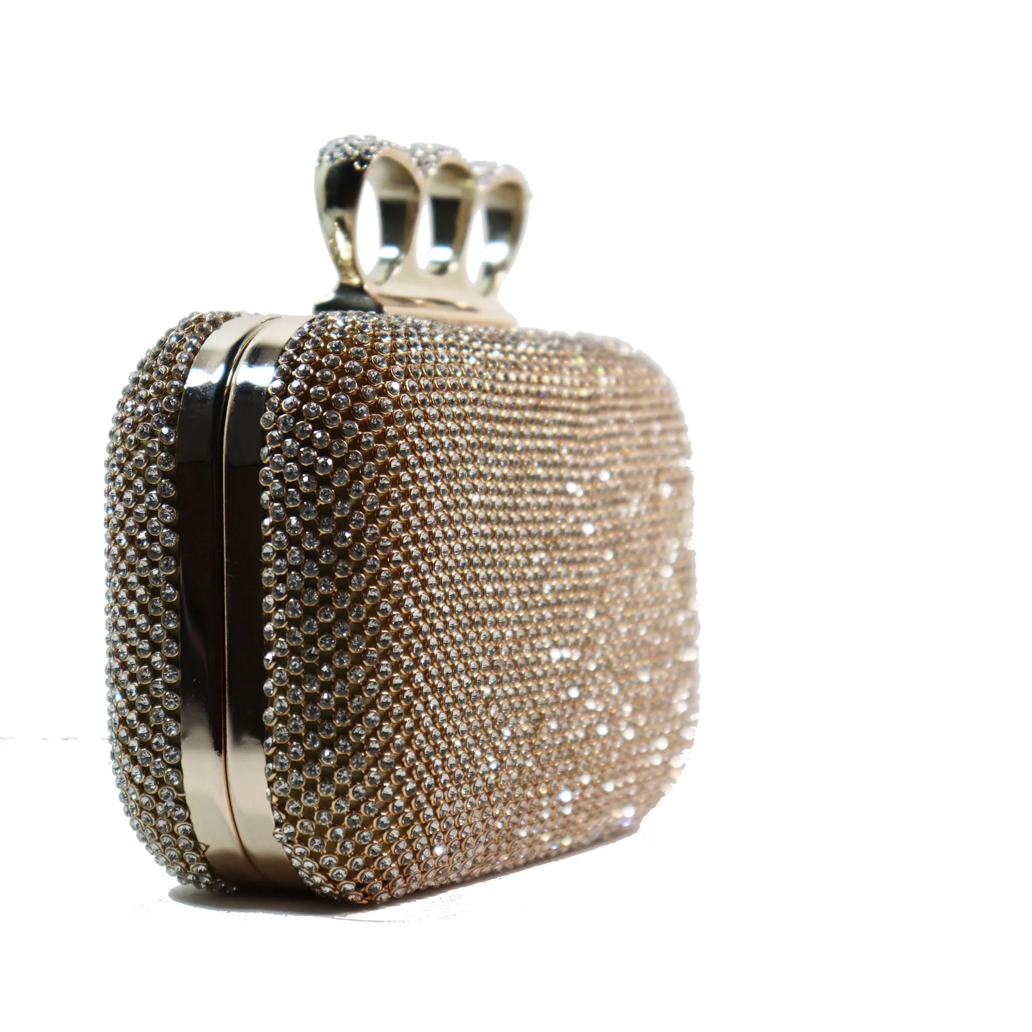 Elizabeth Mason Couture Rhinestone Knuckle Clutch