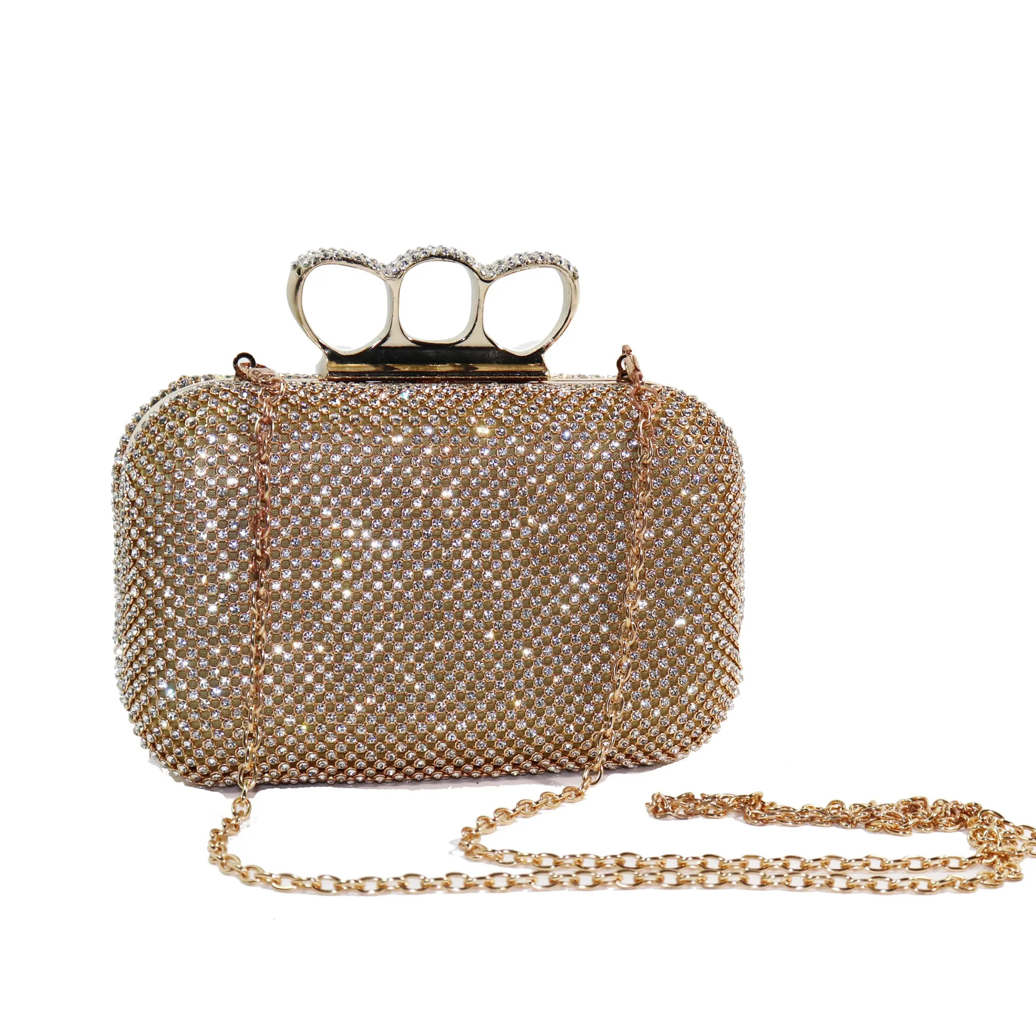 Elizabeth Mason Couture Rhinestone Knuckle Clutch