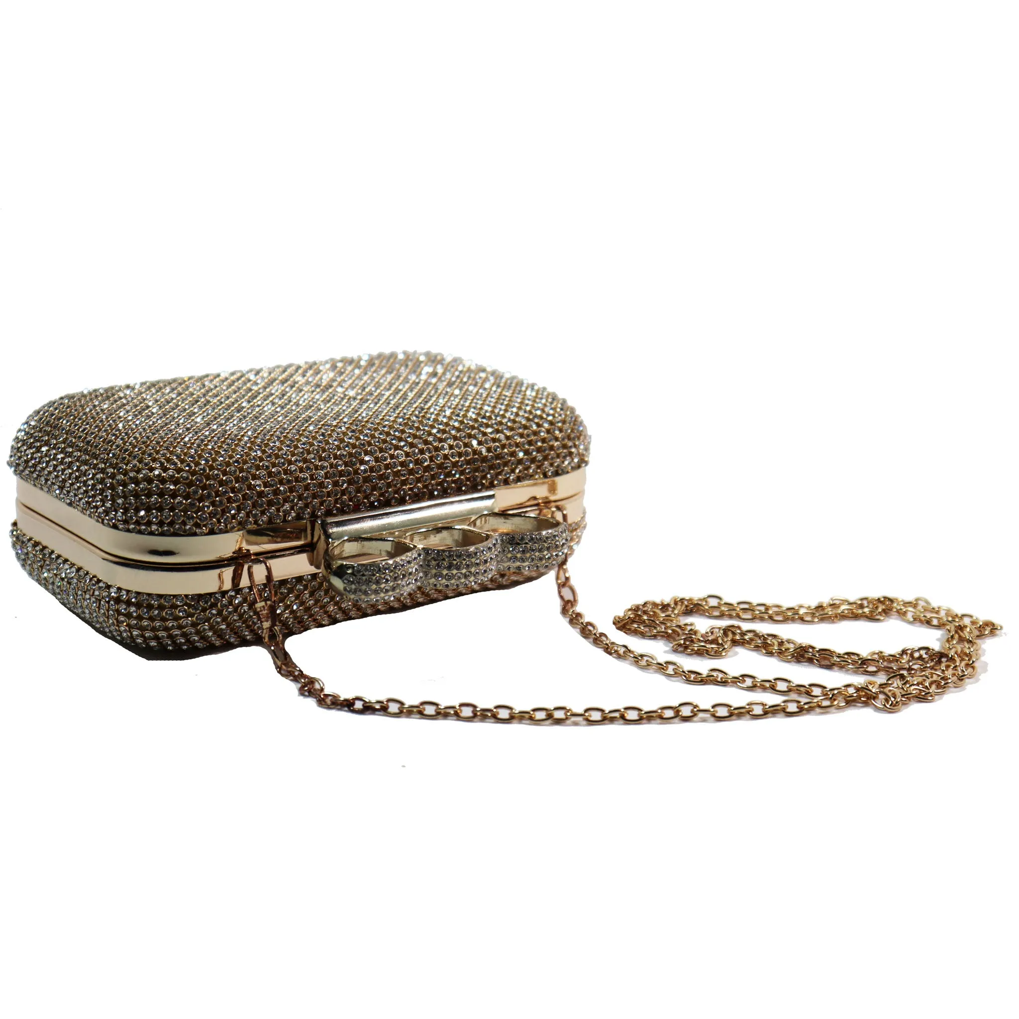 Elizabeth Mason Couture Rhinestone Knuckle Clutch