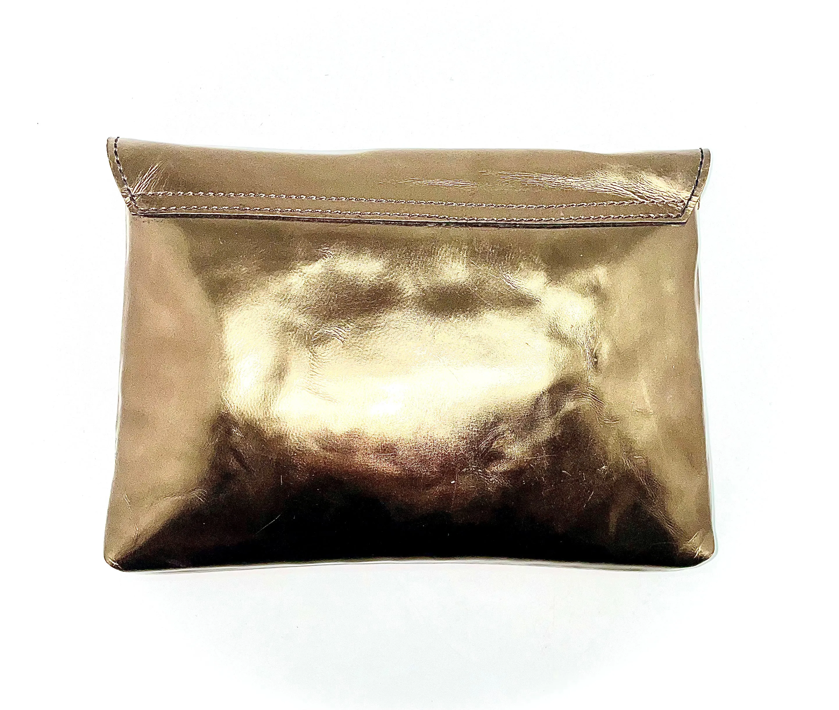 Envelope-Bronze handbag/clutch