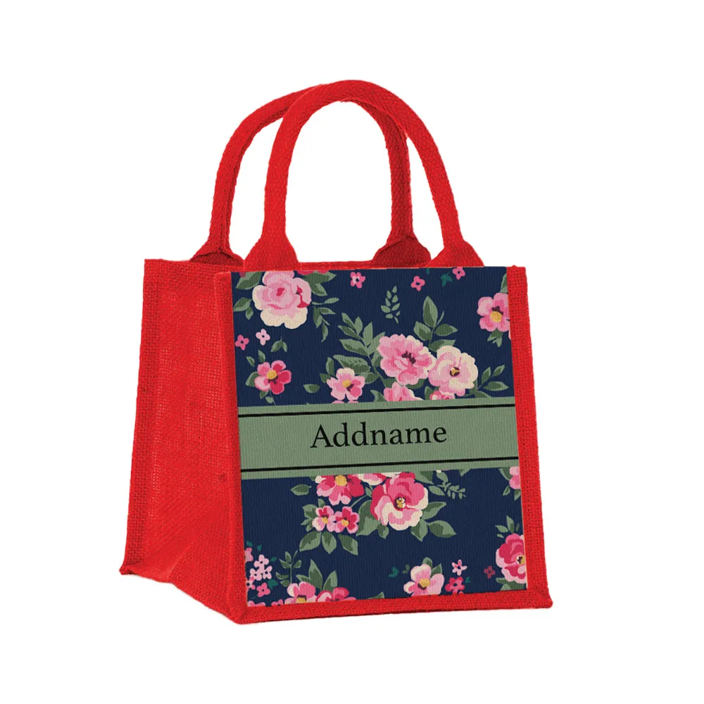 Flora Blossom Jute Tote Bag