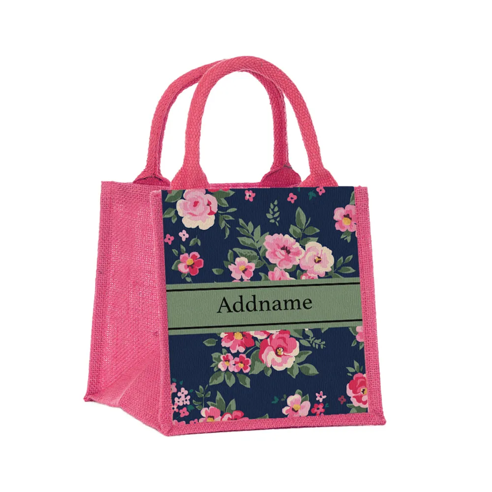 Flora Blossom Jute Tote Bag