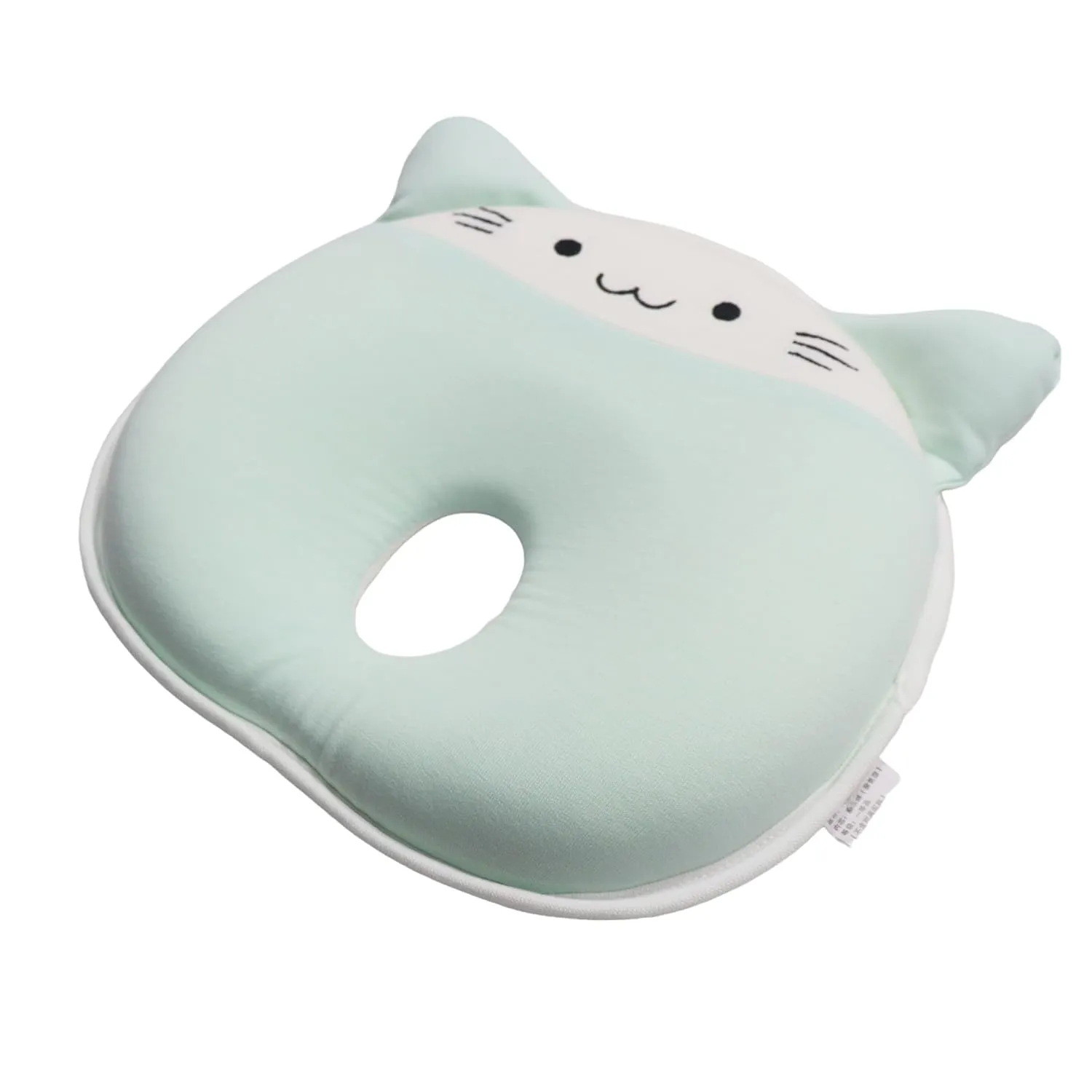 Green Kitten Memory Foam Head Shaping Pillow for Baby