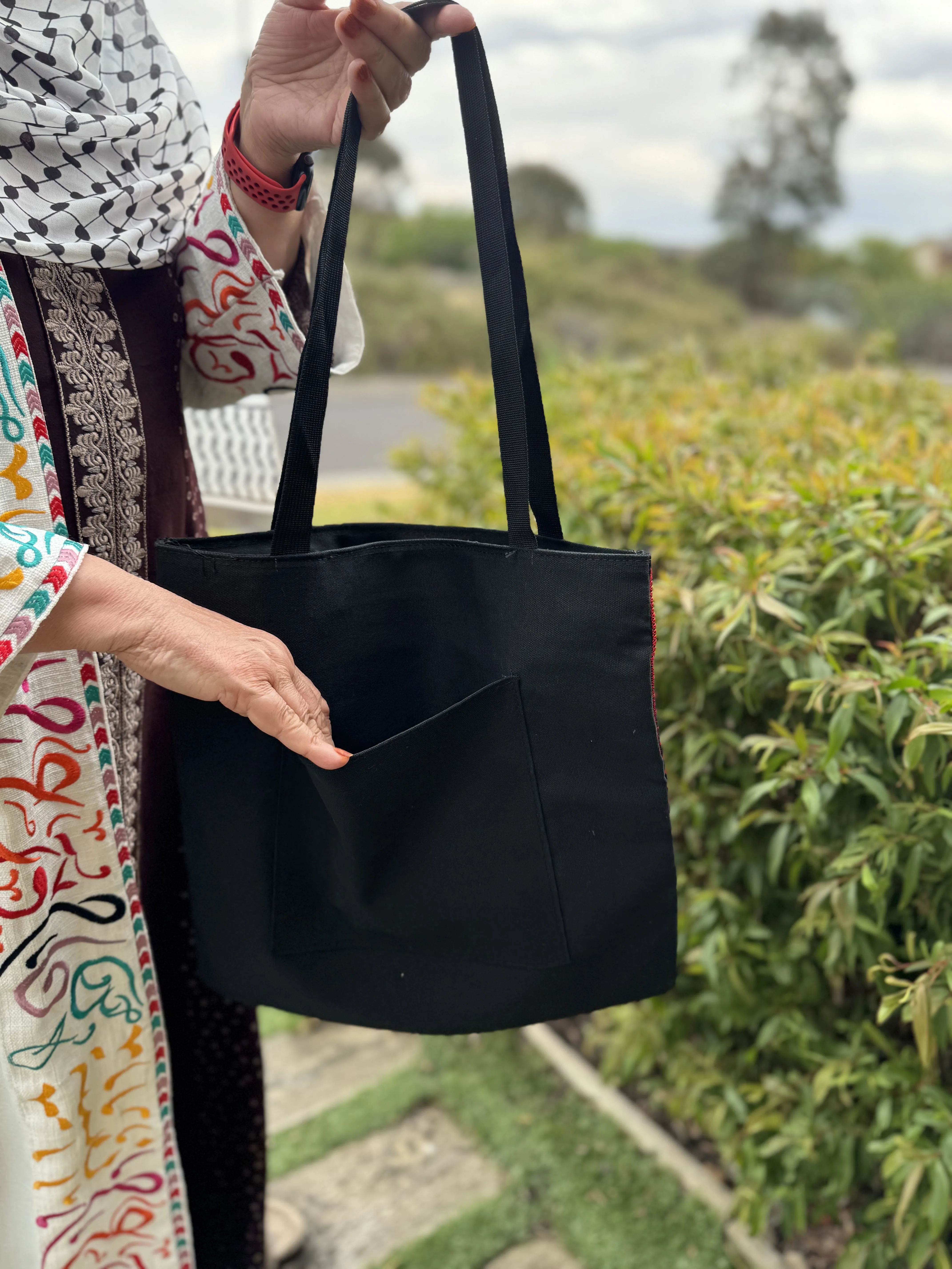 Handbag Featuring Iconic Palestine Flag Design