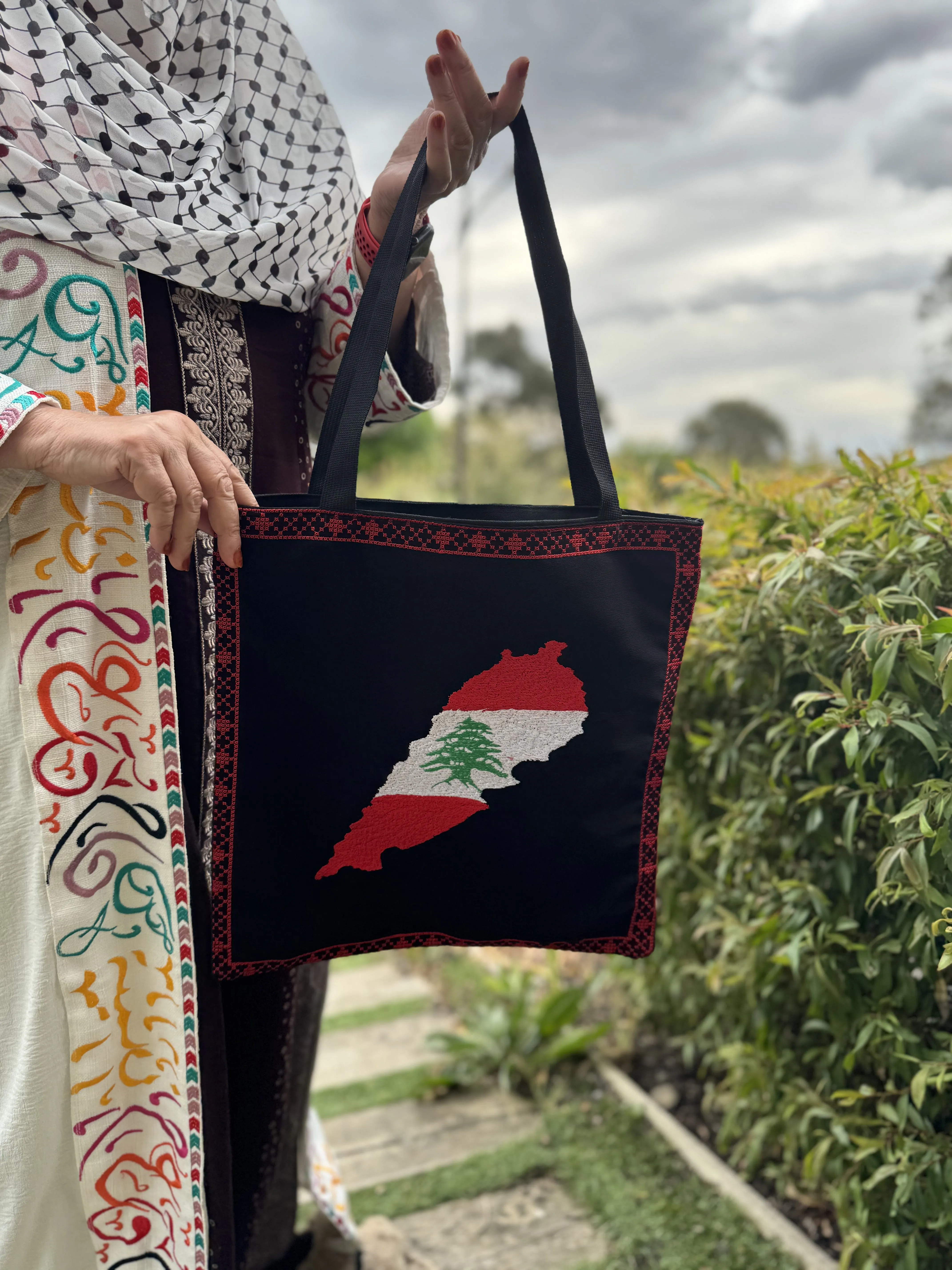 Handbag Featuring Iconic Palestine Flag Design