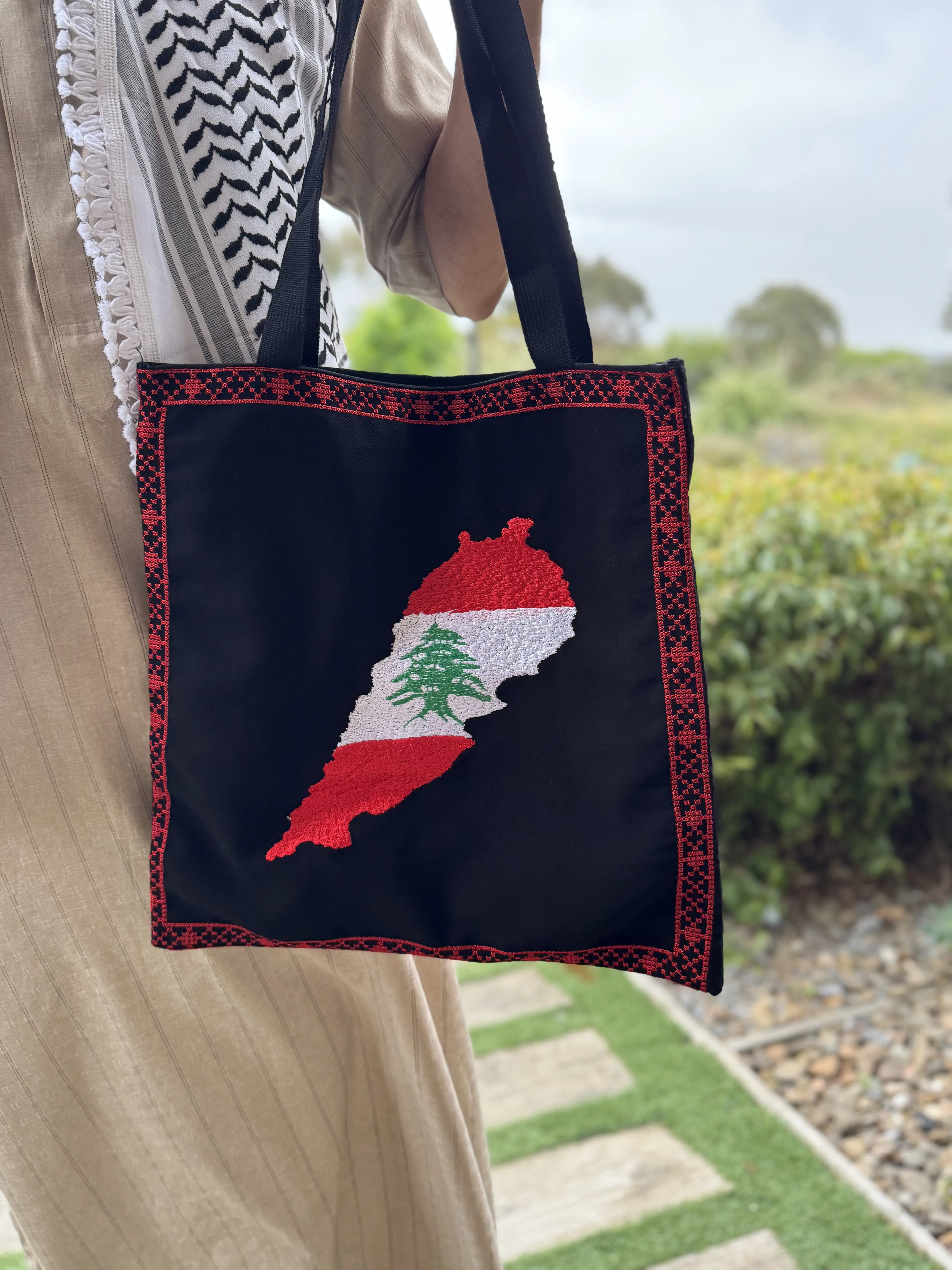 Handbag Featuring Iconic Palestine Flag Design