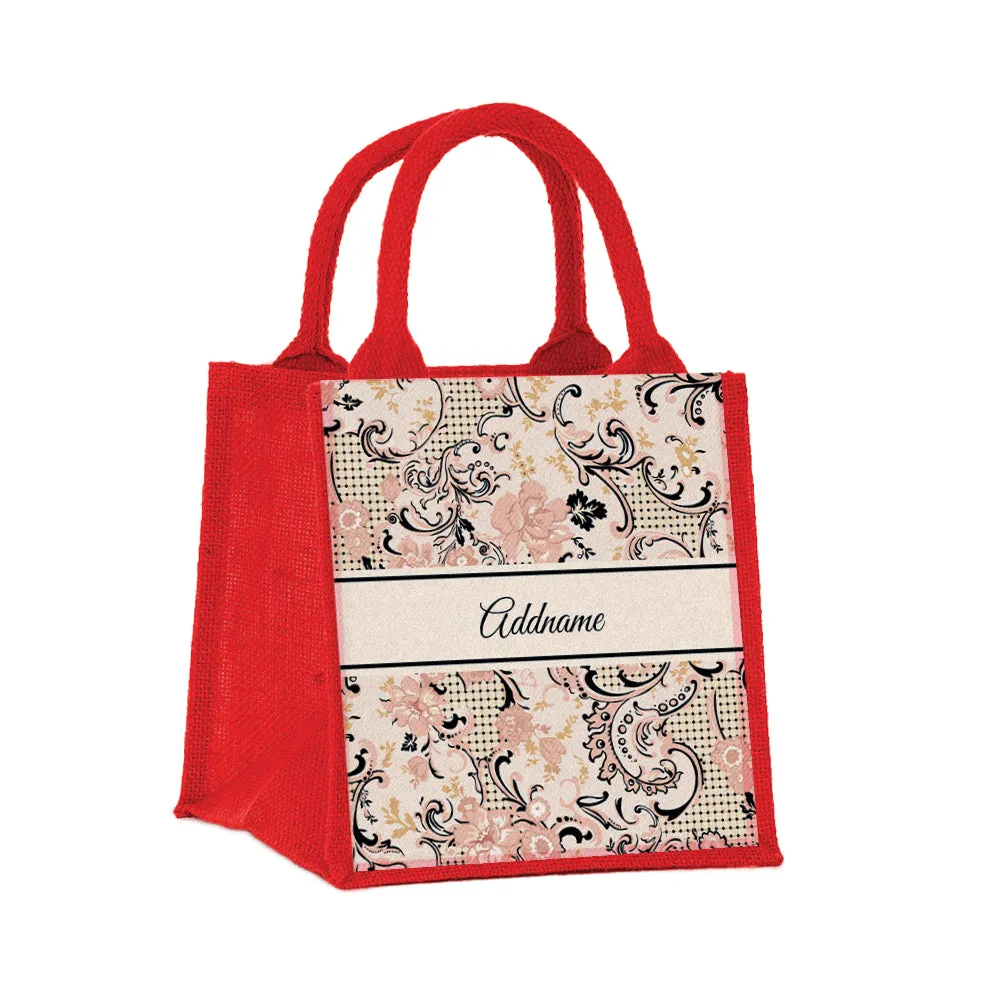 Imperial Charm Oriental Series Jute Tote Bag [FREE Custom Add Name]