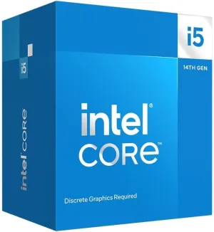 Intel Core i5-14400F CPU, 1700, Up to 4.7 GHz, 10-Core, 65W (148W Turbo), 10nm, 20MB Cache, Raptor Lake Refresh, No Graphics