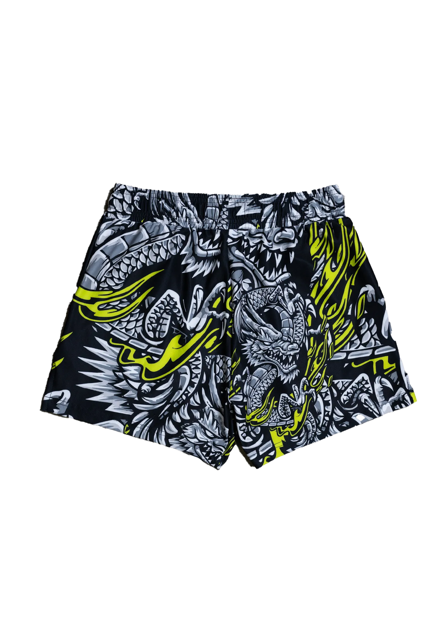 Iron Dragon Gym Shorts (5” & 7" Inseam) - Black Acid